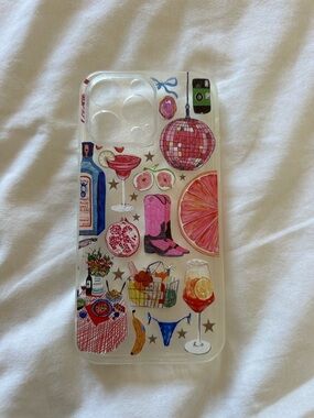💗5 for $15💗 iPhone 14 Pro Max Case with Pink Multi-Color Illustrations